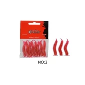 Captain Ajibishi Silk Worm 5.5cm LRF Silikon Yem 8'li - 3