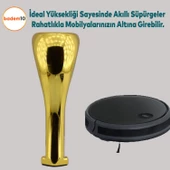 Masa Puf Tabure Tv Ünitesi Konsol Koltuk Ayağı Mobilya Ayakları Ayağı Metal Ayakları 20 Cm Altın - 5