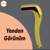 Masa Puf Tabure Tv Ünitesi Konsol Koltuk Ayağı Mobilya Ayakları Ayağı Metal Ayakları 20 Cm Altın - 3