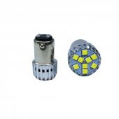1157 Dekoratif led ampul çift duy beyaz 12V 4W canbus / LAAM952 - 1