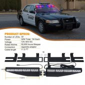 Çakar lamba vantuzlu 2li set 12-30v kırmızı-mavi / LAPA542 thumbnail 5