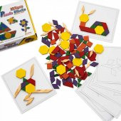 Sepetegelsin Ahşap 125 Parça Blok Tangram Puzzle - 2