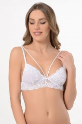 Beyaz Dantelli Bralet Sütyen - 1
