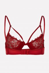 Kımrızı Taşlı Dantel Sütyen Külot  Takım - 3