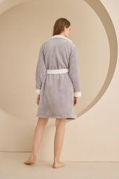 Gri Wellsoft Good Night Girl Tek Sabahlık - 3