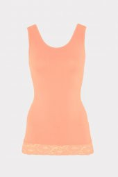 Oranj Seamless Dantelli Geniş Askılı Atlet - 1