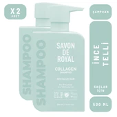 Savon De Royal Kolajen İçeren İnce Telli Saçlar İçin Canlandırıcı Etkili Şampuan 500 ml 2 adet - 1