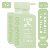 Savon De Royal Argan Yağı İçeren Boyalı & Yıpranmış Saçlar İçin Onarım Uzmanı Şampuan 500 ml 2 adet - 1