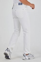Murratto Erkek Baggy Style Yırtık Beyaz Kot Pantolon - 4