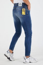 Murratto Erkek Slim Fit Likralı Yırtık Mavi Kot Pantolon - 4