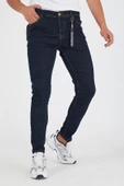 Murratto Erkek Slim Fit Likralı Koyu Mavi Kot Pantolon - 3