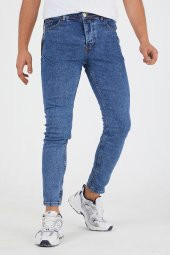 Murratto Erkek Slim Fit Likralı Koyu Kar Yıkama Kot Pantolon - 1