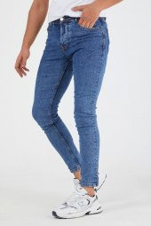 Murratto Erkek Slim Fit Likralı Koyu Kar Yıkama Kot Pantolon - 2