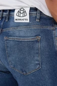 Murratto Erkek Slim Fit Likralı Diz Yırtık Mavi Kot Pantolon - 5
