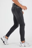 Murratto Erkek Slim Fit Likralı Yırtık Füme Kot Pantolon - 4