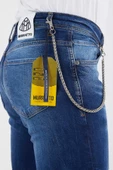 Murratto Erkek Slim Fit Likralı Yırtık Mavi Kot Pantolon - 5