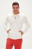 Bowie Full-Zip Marshmallow Beyaz Fermuarlı Erkek Polar Sweatshirt 23.02.21.001 - 4