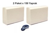 2 Pk. 150 Yapraklı Z Katlama Dispenser Havlu - 1