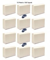 12 Pk. 150 Yapraklı Z Katlama Dispenser Havlu - 1