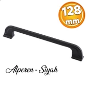 Alperen Düz Mobilya Mutfak Dolabı Çekmece Dolap Kulpu (128 MM-12.8 CM) Kulbu Siyah Metal Kulpları - 1