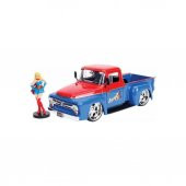 Simba Ford F-100 Pick Up 1956 Model ile Supergirl Dc Comics 1:24 Model Araba - 4