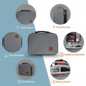 NPO Comfy  Kablo, Makyaj, Lens, Mini Drone ve Aksesuar için Ayarlanabilir Çok Amaçlı Çanta-Gri-SİLİNECEK - 5