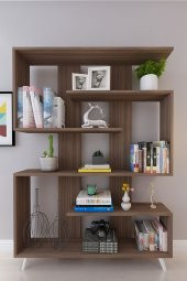 Moonlife Berlin Dekoratif Kitaplık Ceviz - 1