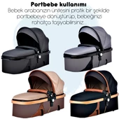 7 In 1 Yeni Doğan Set Baby Home 945 Travel Sistem Bebek Arabası 370 Sallanır Ana Kucağı - 9