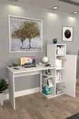 Moonlife Diamond Dolaplı Çalışma Masası Beyaz - 2