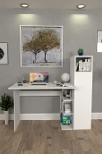 Moonlife Diamond Dolaplı Çalışma Masası Beyaz - 1