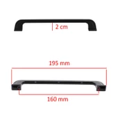 Mobilya Mutfak Dolabı Çekmece Dolap Kulpu Alperen Düz (160 MM-16.0 CM) Kulbu Siyah Metal Kulpları thumbnail 2