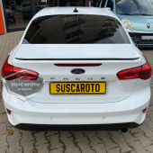 Ford Focus 4 2018 ve Sonrası Sedan Uyumlu Bagaj Üstü Spoiler Bagaj Çıtası Piano Black Parlak Siyah - 6