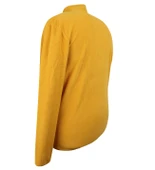 Erkek Büyük Beden Fermuarlı Polar Sweat Sarı - 3