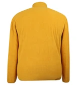 Erkek Büyük Beden Fermuarlı Polar Sweat Sarı - 4