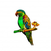 3 D Ahşap Hayvan Puzzle Papağan - 3