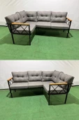 adımshops Köşe Koltuk Takımı, 2 2 Balkon-bahçe-kafe,çay Seti,koltuk Takımı,mutfak Köşesi(YÖN DEĞİŞTİRİLEBİLİR) - 1