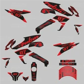 Bajaj Pulsar 200 NS Naked Sport Design Sticker Set Siyah - Kırmızı - 2