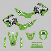 Mondial X-Treme Max 150 Wolf Design Sticker Set Yeşil - 2