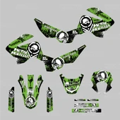 Mondial X-Treme Max 150 Metal Mulisha Design Sticker Set Yeşil - 2