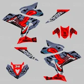 Yamaha YZF R25 Asphalt Monster Desing Sticker Set Mavi-Kırmızı 34 - 2