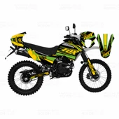 Mondial X-Treme Max 150 Fox Design Sticker Set Sarı-Yeşil - 1
