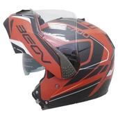 Beon Çene B 700 Air Tek Açılır Vizörlü Motosiklet Kaskı Kırmızı Siyah - S - 2