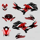 Bajaj Pulsar N 250 Monster Energy Desing Sticker Set Siyah Kırmızı Beyaz - 2