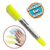 Silinebilir Tebeşir İşaretleyici Sarı Kalem Metal Plastik Tahta Cam Ahşap Yüzey Yağlı Boya Uç thumbnail 1