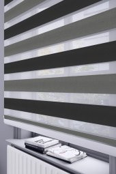 KOYU AÇIK GRİ ZEBRA STOR PERDE - 1