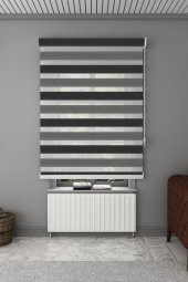 KOYU AÇIK GRİ ZEBRA STOR PERDE - 2