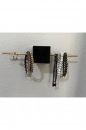 Gri Küp Takı Askısı Takı Organizer Duvara Takılabilir thumbnail 2