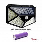 PİL HEDİYELİ 100 LED Solar Hareket Sensörlü Güneş Enerjili 3 Mod D03 (PİL HEDİYELİ) - 1
