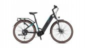 LOOP COMMUTER 28 ELEKTRİKLİ ŞEHİR BİSİKLETİ 9V HD 17.5 MAT SİYAH-FÜME-TURKUAZ - 1