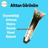 Sehpa Masa Puf Tabure Ünite Baza Koltuk Ayağı Mobilya Ayakları Ayağı Metal Ayakları 12 Cm Krom - 4